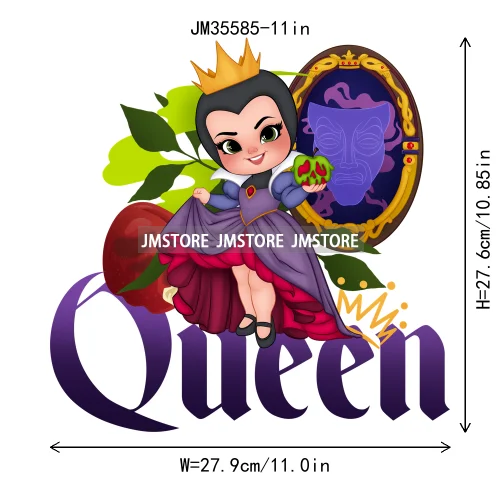 Colorful In My Era Wicked Cartoon Princess Evil Queen Washable Iron on DTF Transfers Stickers Diy Ready to Press for Sweatshirts