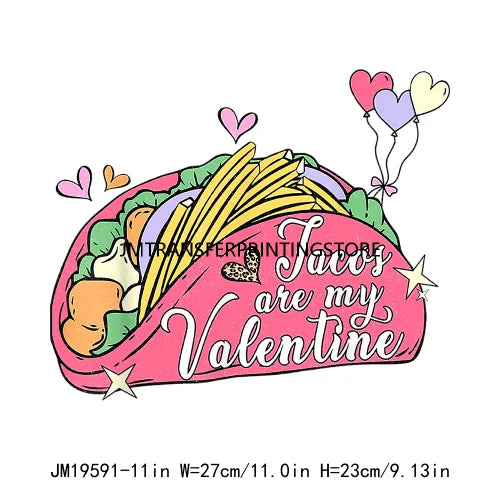 Mexican Latine Valentine's Day Concha Pan Ducle DTF Transfer Iron On Heat Press Sticker For Bag Pillow Hoodies