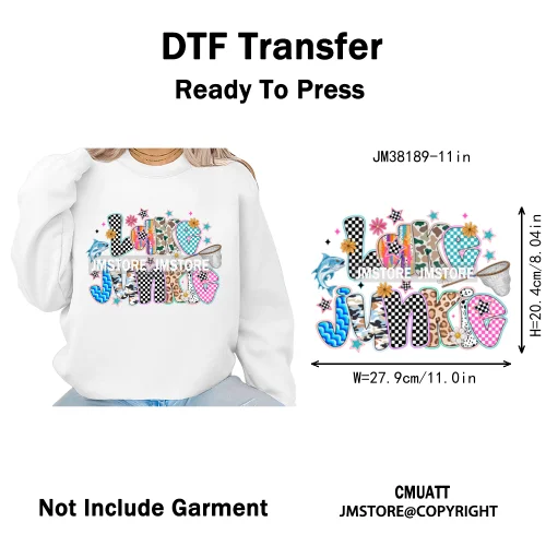 Hello Summer Lake Junkie Beach Vibes Last Day Of School Iron on DTF Thermal Transfer Stickers Ready to Press for T-shirt Bags