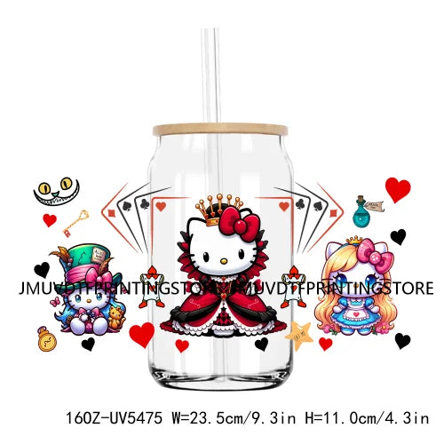 Cartoon Mouse Couple Playing Baseball UV DTF Sticker For 16OZ Libbey Glass Cup Can Wrap Transfer Stickers Custom Labels DIY Logo