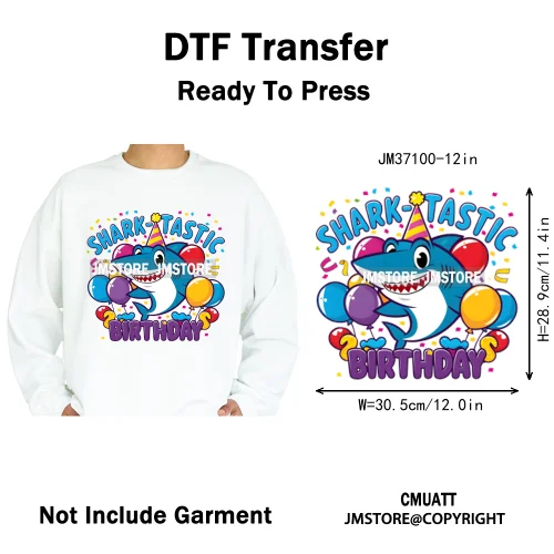 12in Urban Gangster Rich Money Lion Beats Shark Vibes Iron on DTF Thermal Transfers Stickers Ready to Press for T-shirts Bags