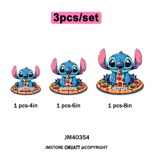 Trendy Cartoon Animal Characters Lover Cold Peel Logos Iron on DTF Washable Transfers Stickers Ready to Press for Hoodies Bags