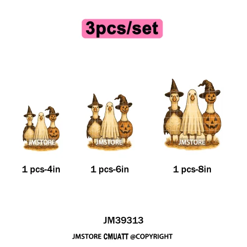 Funny Halloween Quotes Ghouls Stay Spooky Creep It Real Iron on DTF Washable Transfers Stickers Ready to Press for T-shirts Bags