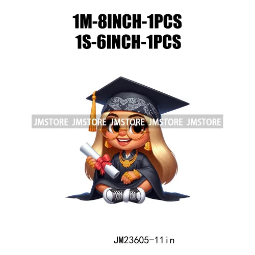 Chicano Graduation Para Mi Familia Si Se Pudo Chicano Educated Latina Sernior School Girls DTF Transfer Stickers For T-shirts