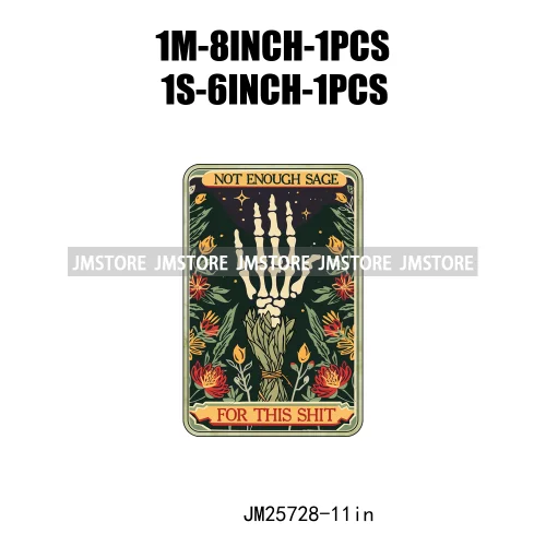 Mystic Witch Audacity Cereal Killer Skeleton Thermal Logos Tarot Card DTF Iron On Transfers Stickers Ready To Press For Hoodies