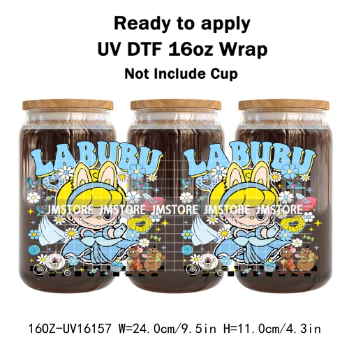 Colorful Cartoon Monster Dolls Princess UV DTF Stickers Ready To Transfer Cup Wrap Custom Labels For Libbey Can Glass Tumbler
