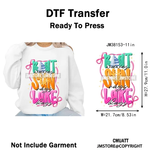 Funny Bruh We Out Teachers School Summer Drink Waves Camping Vibes Iron on DTF Heat Transfer Stickers Ready to Press for Clothes
