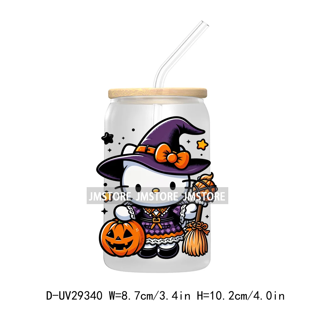 Cute Halloween Horror Characters UV DTF Transfer Stickers Decals For Libbey Cold Cups Mug Tumbler Waterproof Scary Movie Killers