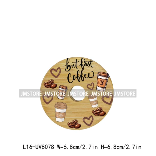 But First Coffee Fashion Lady 16OZ UV DTF Cup Wrap Transfers Stickers Custom Labels Durable Waterproof Logo For Libbey Glass Can