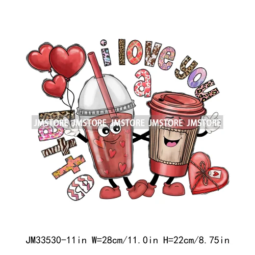 Howdy Cow Western Valentine Christian Jesus Coffee Hug Kiss Love Quotes Iron On DTF Transfer Stickers Ready To Press For Clothes