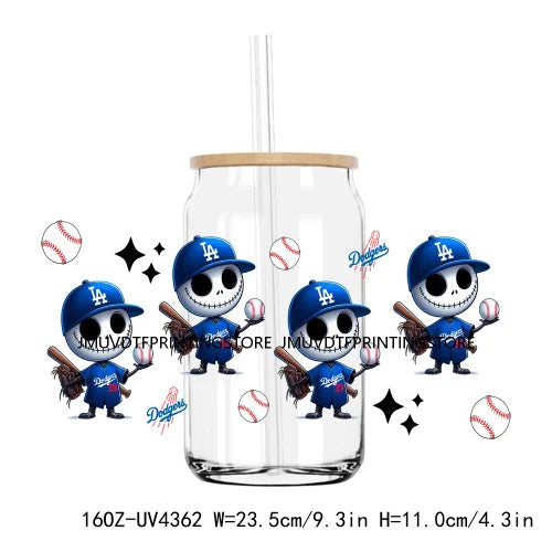 Cute Cartoon Cat Cow 16OZ UV DTF Cup Wrap Transfers Stickers Baseball Girl Custom Label DIY Waterproof Logo For Libbey Glass Can