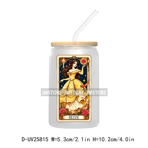 Cartoon Tarot Card UV DTF Transfer Stickers Decals For Libbey Cold Cups Mugs Durable Waterproof Custom Labels Magical Kingdom