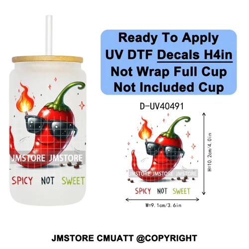 Funny Animal Quotes Sarcastic Dogs UV DTF Transfer Stickers Decals Ready To Apply Waterproof For 16OZ Libbey Glass Can Tumbler