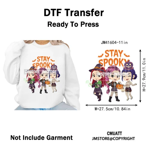In My Boys Era Ghost Cartoon Anime Movie Kpop Halloween Vibes Iron on DTF Washable Transfers Stickers Ready to Press for Hoodies