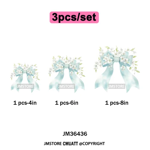 Spring Wildflower Love Vibes Ribbon Wedding Coquette Iron on DTF Thermal Transfers Stickers Ready to Press for Dresses Hoodies