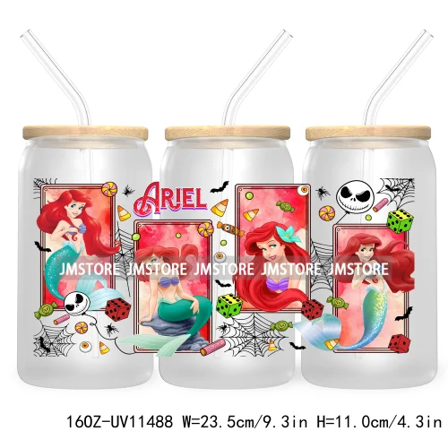 Christmas Cartoon Friends Holiday Season 16OZ UV Cup Wrap DTF Transfer Stickers For Libbey Glass Can Cup Tumbler Waterproof Logo