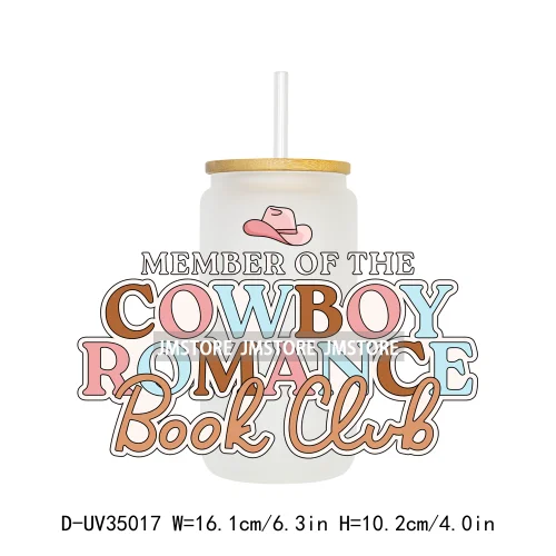 New Positive Quotes Bookish UV Sticker Decals For Libbey Cold Cups Mugs Tumbler Transfer Stickers Waterproof High Quality Labels