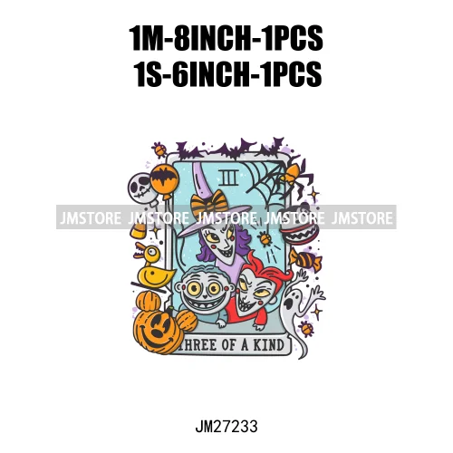 Cartoon Halloween Season Let's Go Ghouls Burn Sage Not Witches Spooky Vibes DTF Iron On Heat Press Transfer Stickers For Clothes