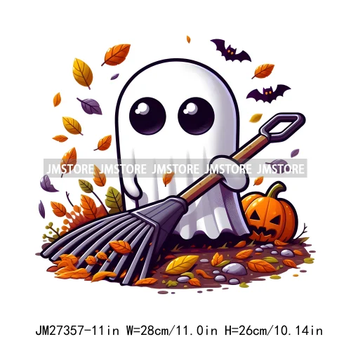 Funny Happy Death Watch Scary Movie Boo Ghost Halloween Vibes Thermal Logos DTF Iron On Heat Press Transfer Stickers For Clothes