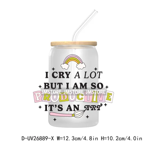 In My Bookish Era UV DTF Sticker For 16OZ Libbey Glass Cup Can Wrap Transfer Stickers Custom Labels Prints DIY Logo Be Kindness