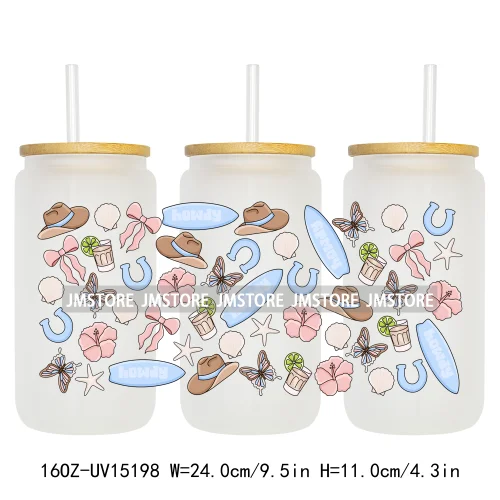 Summer Season Salty Beach UV DTF Stickers Ready to Transfer Cup Wrap Custom Labels DIY Craft For Libbey Can Glass Tumblers Mugs