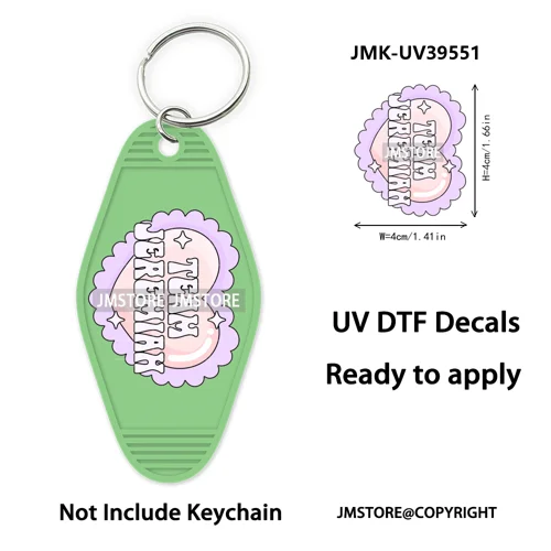 Season Reading Bookish Affirmation UV DTF Motel Keychain Decal Ready To Ship Custom Transfer Stickers Prints For Hotel Keychain