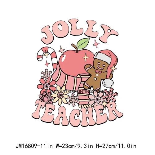 Custom Jolly To The World Believe Santa DTF Printing Sleigh Coffee Christmas Cheer Transfer Sticker Ready To Press For Hoodies