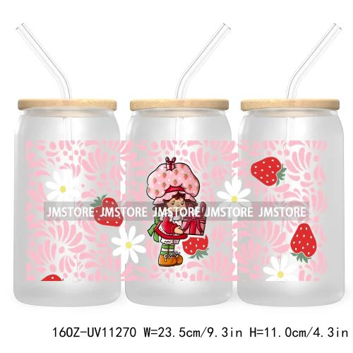 Christmas Cartoon Friends Holiday Season 16OZ UV Cup Wrap DTF Transfer Stickers For Libbey Glass Can Cup Tumbler Waterproof Logo