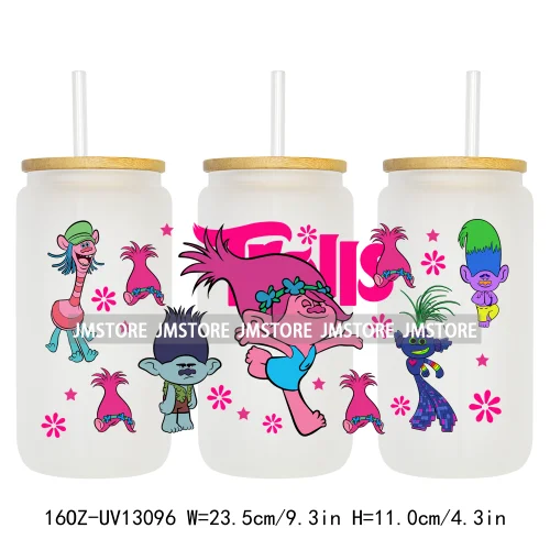 Kids Cartoon Best Friends UV DTF Stickers Ready to Transfer Cup Wrap Custom Labels DIY Craft For Libbey Can Glass Tumblers Mugs