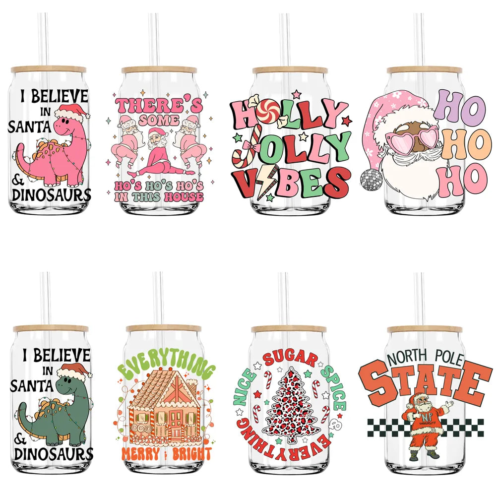 There's Some Ho's Ho's Ho's In This House UV DTF Transfer Stickers Decals For Libbey Cold Cups Mugs Tumbler Waterproof DIY Craft