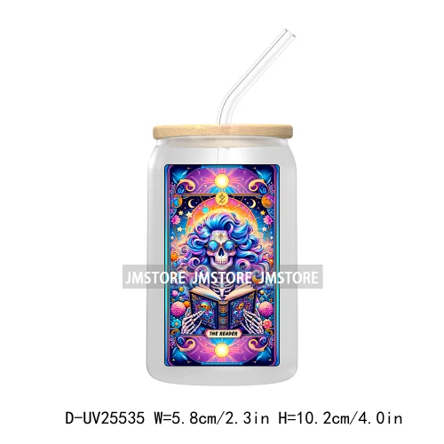 The Crazy Aunt Funny Tarot Card UV DTF Transfer Stickers Decals For Libbey Cold Cups Mugs Durable Waterproof Custom Logo Labels