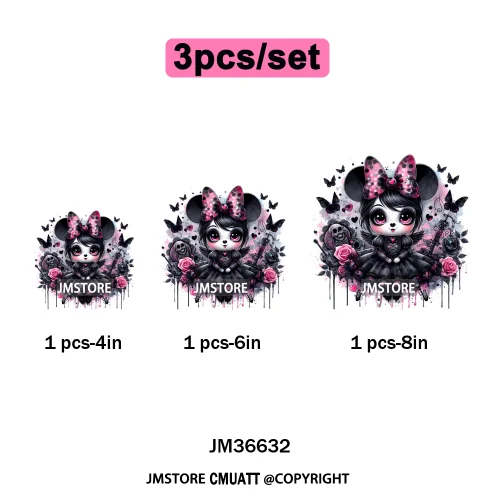 Spooky Scary Witch Girly Animal Flower Strawberry Gnomes Iron on DTF Washable Transfers Stickers Ready to Press for Hoodies Bags