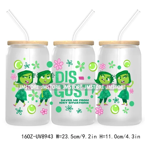 Cartoon Movie Characters UV DTF Stickers For 16OZ Libbey Glass Cup Can Wrap Transfer Printing Custom Logo Labels Best Friends