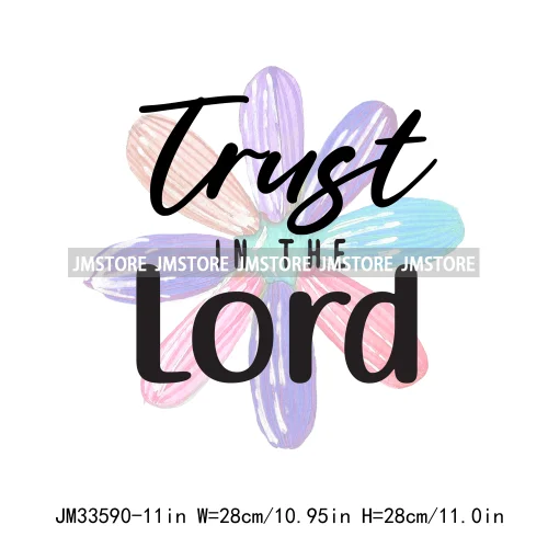 Colorful Faith Jesus God Religious Bible Verse Affirmation Spirits Iron On DTF Transfers Stickers Ready To Press T-shirts Bags