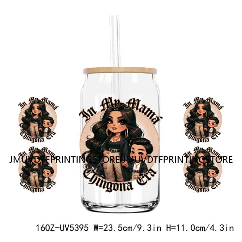 Chicano Graduation Mexican Lady 16OZ UV DTF Cup Wrap Transfers Stickers Custom Labels DIY Waterproof Logo For Libbey Glass Can