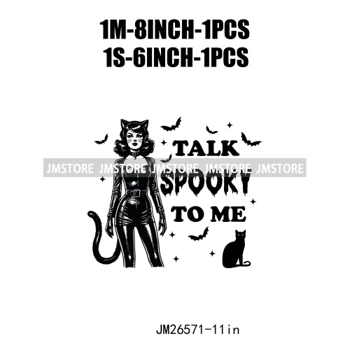 Custom Spooky Season Witch Girl Social Club Halloween Resting Witch Face DTF Iron On Transfer Sticker Ready To Press For Hoodies