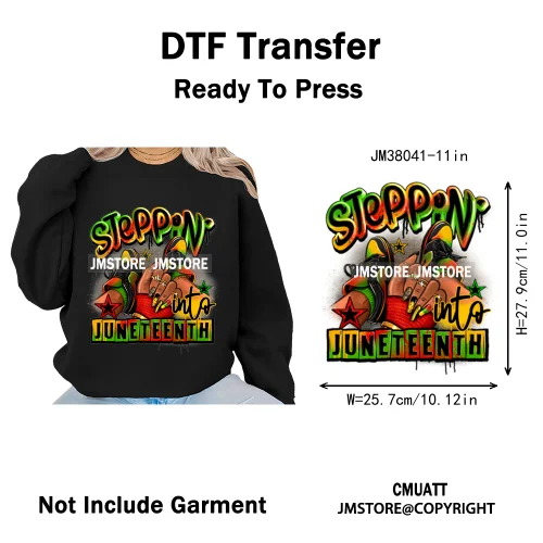 Juneteenth Vibes Black History They Not Like Us Black Queen Washable Iron on DTF Transfers Stickers Ready to Press for Clothing