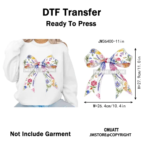 Pink Blue Flower Silk Coquette Chinoiserie Toile De Jouy Design Iron on DTF Heat Transfers Stickers Ready to Press for Clothes