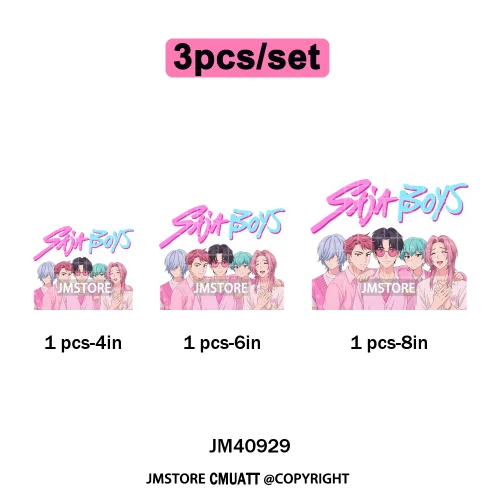 Music Kpop Group Lover Anime Fans Boys Girls Hunters Inspired Iron on DTF Washable Transfers Sticker Ready to Press for Clothing