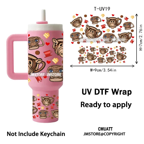 Wholesale Bulk Cartoon UV DTF Wraps Ready To Apply Transfer Stickers Waterproof For Mini Tumbler Keychain