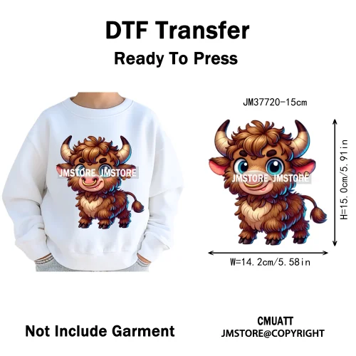 15cm 5.9in Kids Size Funny Pets Lovers Playful Panda Lion Chameleon Animal Iron on DTF Transfer Stickers Ready to Press for Bag