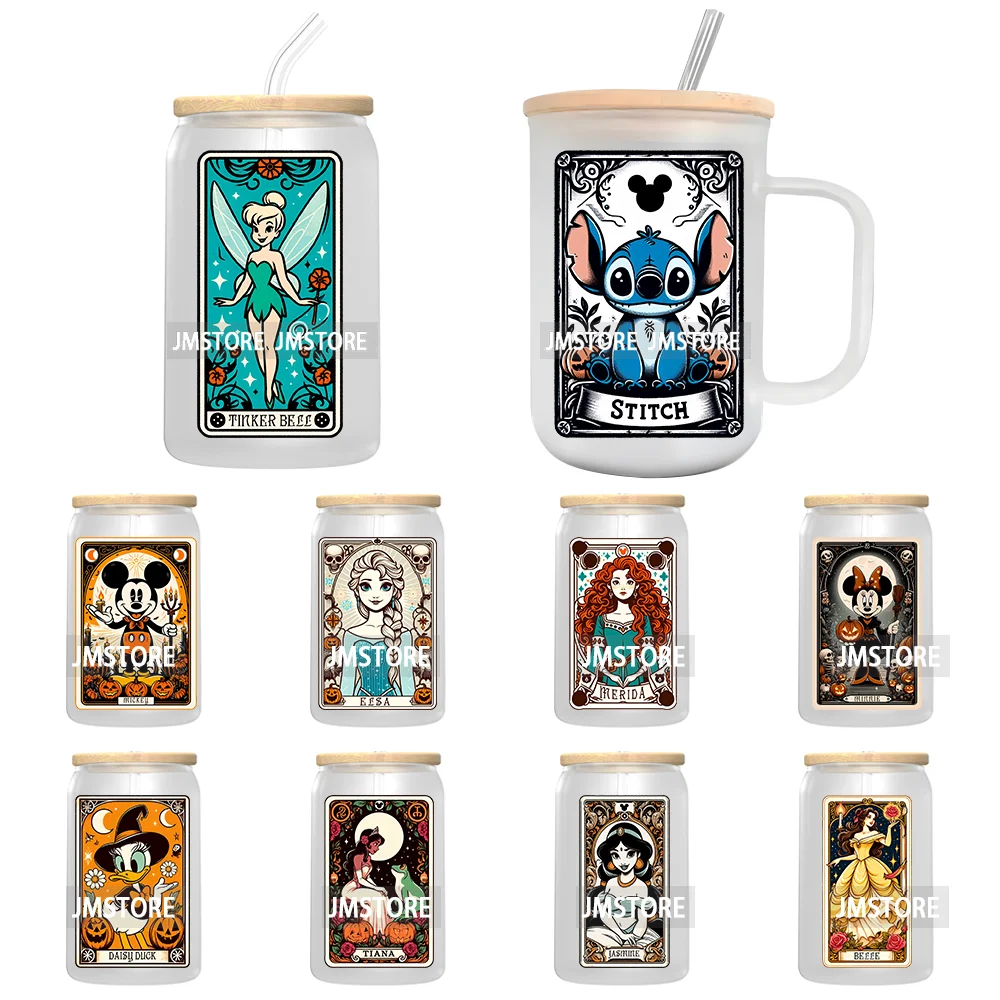 Cartoon Tarot Card UV DTF Transfer Stickers Decals For Libbey Cold Cups Mugs Durable Waterproof Custom Labels Magical Kingdom