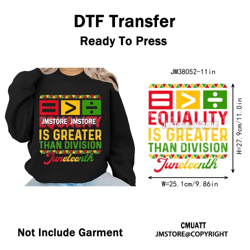 God Says She Is Dope Women Juneteenth 1865 Independence Washable Iron on DTF Transfers Stickers Ready to Press for Clothes