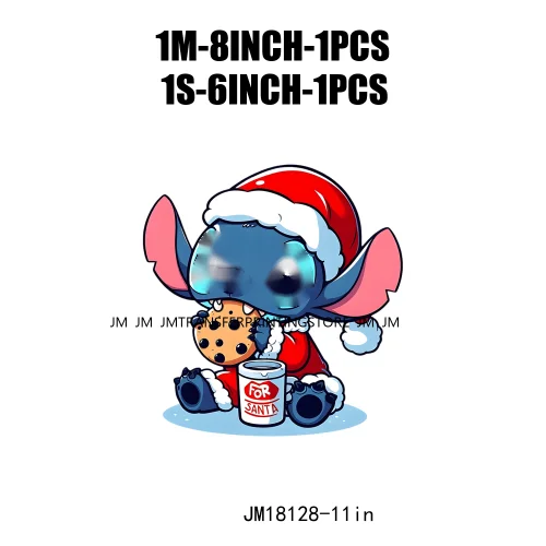 Hot Sale Tis The Season Christmas Cartoon Cute Animal Iron On DTF Heat Transfers Stickers Printing Ready To Press For Clothing