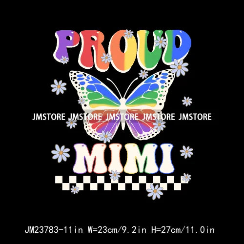 Colorful Pride Month LGBTQ Rainbow Butterfly Straight Against Hate Love Is Love Iron On DTF Transfer Stickers Logos For Clothing