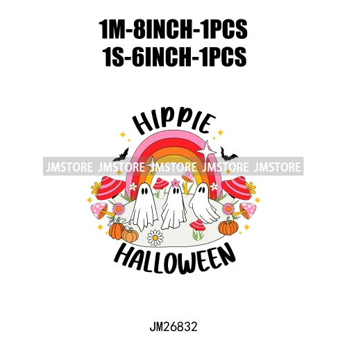 Hot Cute Spooky Ghouls Boo Read Club Bookish Halloween DTF Printing Iron On Transfer Stickers Ready To Press For Hoodies Bags