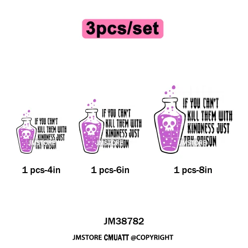 New Sarcastic Halloween Snarky Inspire Quotes Printing Iron on DTF Washable Transfers Stickers Ready to Press for Clothing Bags