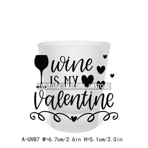 Mama Needs Wine Beer Mugs Alcohol Short Glass Cups Decals UV DTF Stickers Waterproof DIY Craft Wine Quotes Transfers Printing