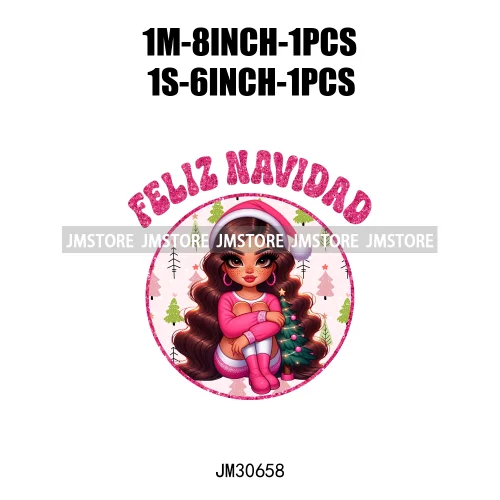 Pan Dulce Concha Ghost Christmas Feliz Latina Girl Muerta Por Dentro Pero Es Navidad Iron On DTF Transfers Stickers For Clothes