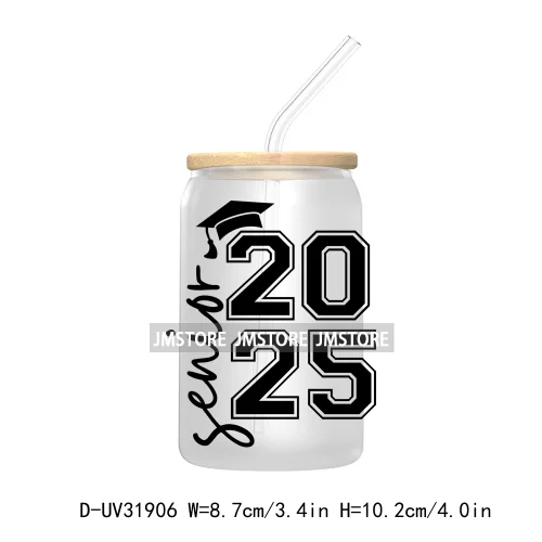 Class Of 2025 Graduation High School Senior UV DTF Transfer Stickers Decals For Libbey Cold Cups Mugs Tumbler Waterproof Labels